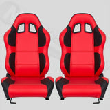 Sedile sportivo avvolgenti auto in pelle rossa e nera N541 SX
