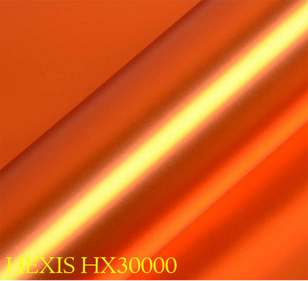 HEXIS HX30SCH08S Pellicola Car Wrapping Arancio Cromo Satinato Cromato