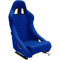Sedile sportivo avvolgenti per auto simil FX tessuto blue N005 dx