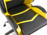Sedia poltrona ufficio gaming sportiva girevole Cyberstar nero/giallo