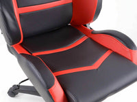 Sedia poltrona ufficio gaming sportiva Cyberstar nero/rosso in pelle sintetica