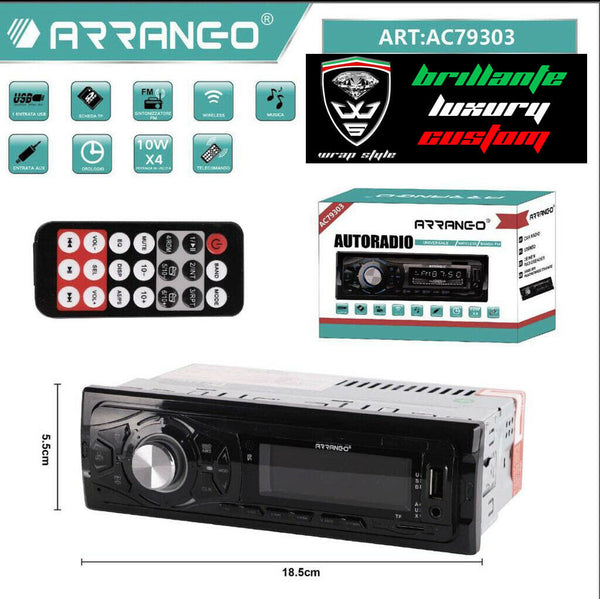 Autoradio Arranco Wireless Usb AC79303 con telecomando bluetooth